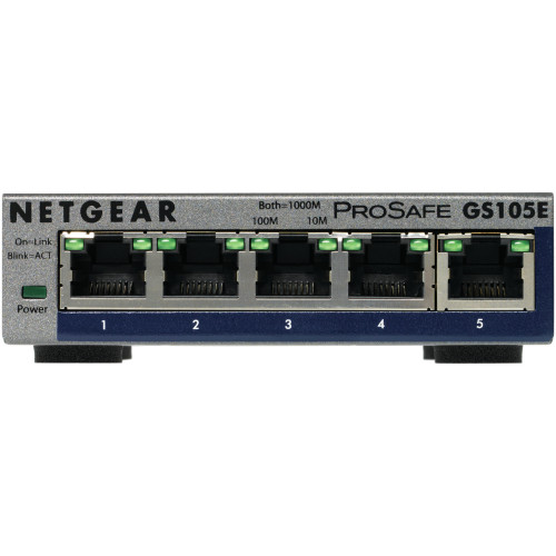 NETGEAR GS105E-200PES switch de rede Gerido L2 L3 Gigabit Ethernet (10 100 1000) Cinzento NETGEAR GS105E-200PES switch de rede Gerido L2 L3 Gigabit Ethernet (10 100 1000) Cinzento