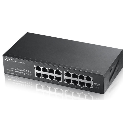 Zyxel GS1100-16 Não-gerido Gigabit Ethernet (10 100 1000) Zyxel GS1100-16 Não-gerido Gigabit Ethernet (10 100 1000)