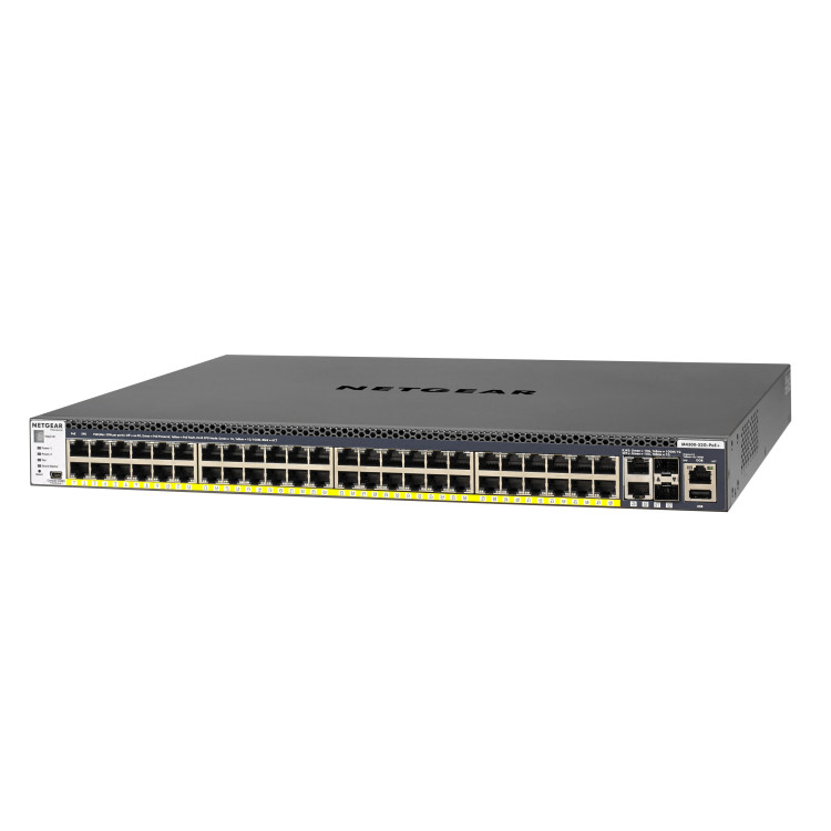 NETGEAR M4300-52G-PoE+ 550W PSU Gerido L2 L3 L4 Gigabit Ethernet (10 100 1000) Power over Ethernet (PoE) 1U Preto