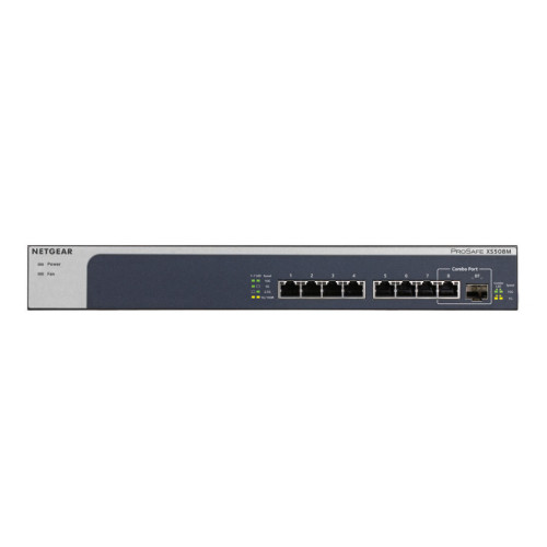 NETGEAR XS508M Não-gerido 10G Ethernet (100 1000 10000) Cinzento, Prateado NETGEAR XS508M Não-gerido 10G Ethernet (100 1000 10000) Cinzento, Prateado