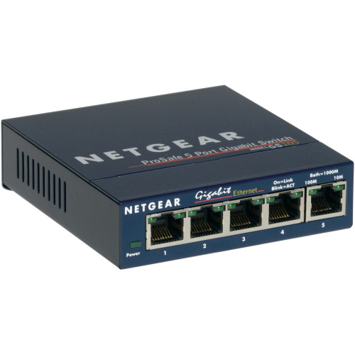 NETGEAR GS105 Não-gerido Gigabit Ethernet (10 100 1000) Azul NETGEAR GS105 Não-gerido Gigabit Ethernet (10 100 1000) Azul