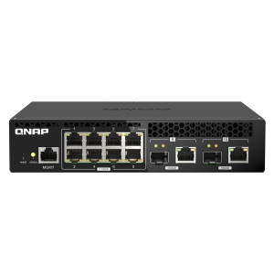 QNAP QSW-M2108R-2C switch de rede Gerido L2 2.5G Ethernet (100 1000 2500) Power over Ethernet (PoE) Preto