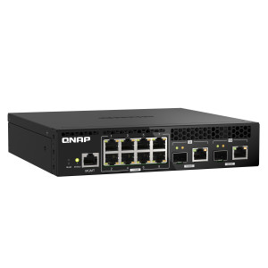 QNAP QSW-M2108R-2C switch de rede Gerido L2 2.5G Ethernet (100 1000 2500) Power over Ethernet (PoE) Preto 2