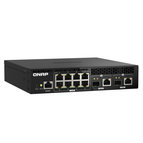 QNAP QSW-M2108R-2C switch de rede Gerido L2 2.5G Ethernet (100 1000 2500) Power over Ethernet (PoE) Preto QNAP QSW-M2108R-2C switch de rede Gerido L2 2.5G Ethernet (100 1000 2500) Power over Ethernet (PoE) Preto
