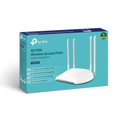 TP-Link TL-WA1201 ponto de acesso WLAN 867 Mbit s Branco Power over Ethernet (PoE) TP-Link TL-WA1201 ponto de acesso WLAN 867 Mbit s Branco Power over Ethernet (PoE)