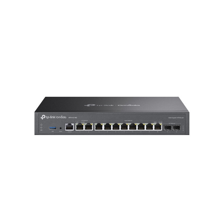 TP-Link Omada ER7412-M2 router com fio 2.5 Gigabit Ethernet, Gigabit Ethernet Preto