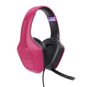 Trust GXT 415P Zirox Auscultadores Com fios Fita de cabeça Jogos Rosa 2