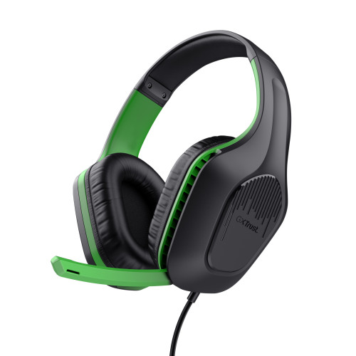 Trust GXT 415X ZIROX Auscultadores Com fios Fita de cabeça Jogos Preto, Verde Trust GXT 415X ZIROX Auscultadores Com fios Fita de cabeça Jogos Preto, Verde