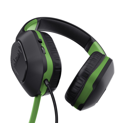 Trust GXT 415X ZIROX Auscultadores Com fios Fita de cabeça Jogos Preto, Verde Trust GXT 415X ZIROX Auscultadores Com fios Fita de cabeça Jogos Preto, Verde