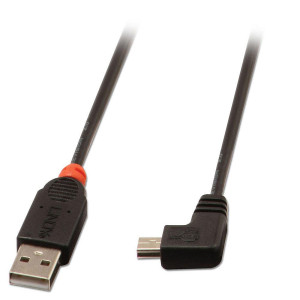Lindy 31971 cabo USB USB 2.0 1 m USB A Mini-USB B Preto