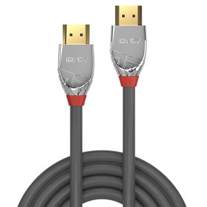 Lindy 37870 cabo HDMI 0,5 m HDMI Type A (Standard) Preto, Prateado 2