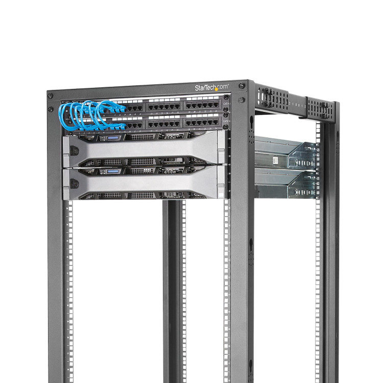 StarTech.com 4POSTRACK15U armário rack 15U Rack independente para servidor Preto