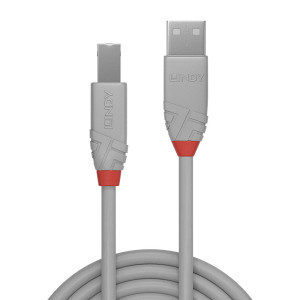 Lindy 36683 cabo USB USB 2.0 2 m USB A USB B Cinzento 2