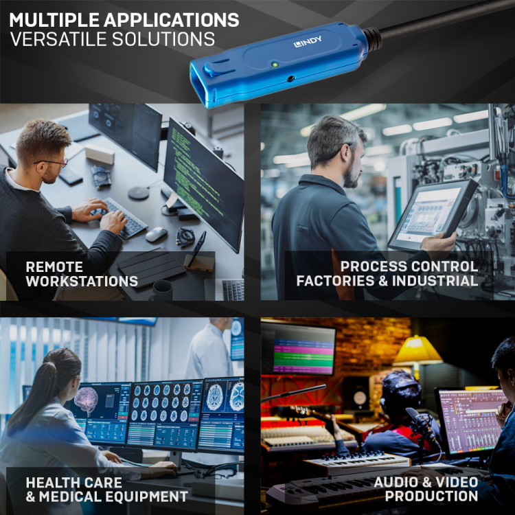 Lindy 43158 cabo USB USB 3.2 Gen 1 (3.1 Gen 1) 8 m USB A Preto