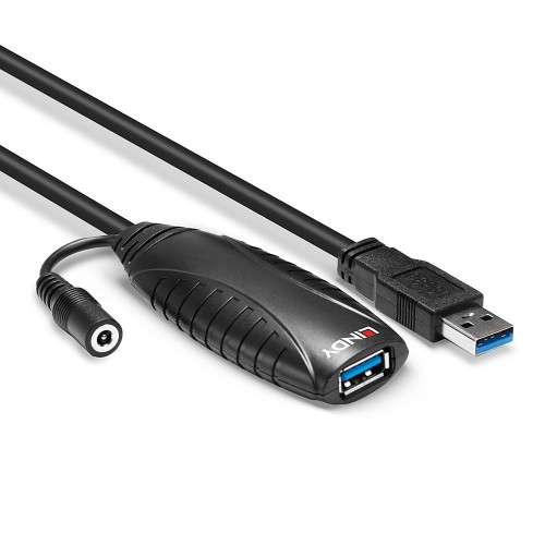 Lindy 43156 cabo USB USB 3.2 Gen 1 (3.1 Gen 1) 10 m USB A Preto Lindy 43156 cabo USB USB 3.2 Gen 1 (3.1 Gen 1) 10 m USB A Preto