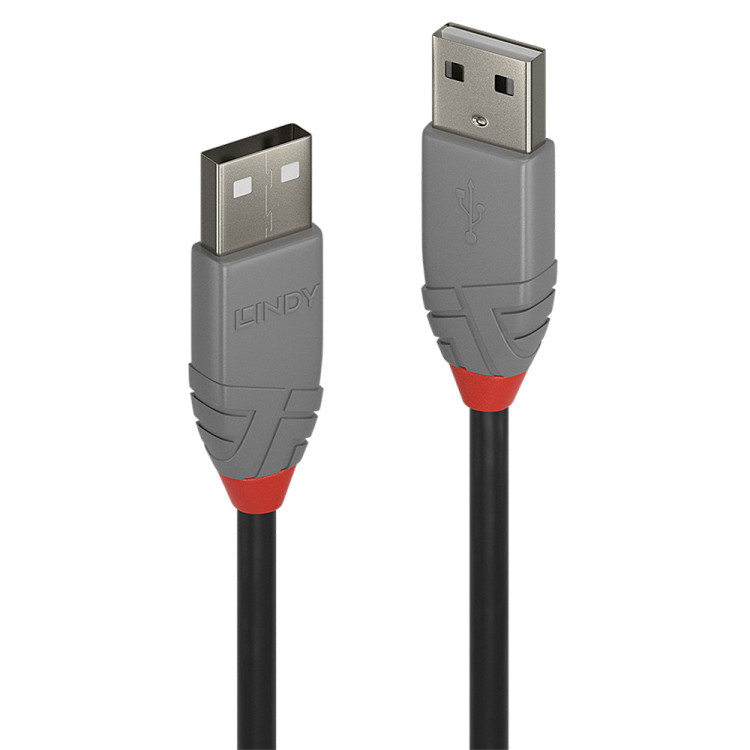 Lindy 36692 cabo USB USB 2.0 1 m USB A Preto, Cinzento