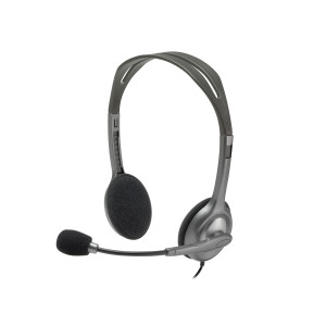 Logitech 981-000271 auscultador Auscultadores Com fios Fita de cabeça Escritório Call center Preto, Prateado