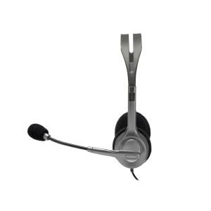 Logitech 981-000271 auscultador Auscultadores Com fios Fita de cabeça Escritório Call center Preto, Prateado 2
