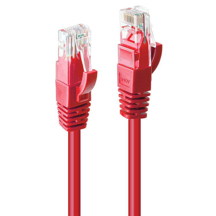 Lindy 48033 cabo de rede Vermelho 2 m Cat6 U UTP (UTP)