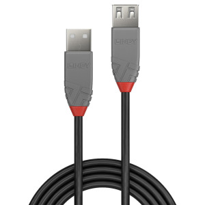 Lindy 36700 cabo USB USB 2.0 0,2 m USB A Preto, Cinzento 2