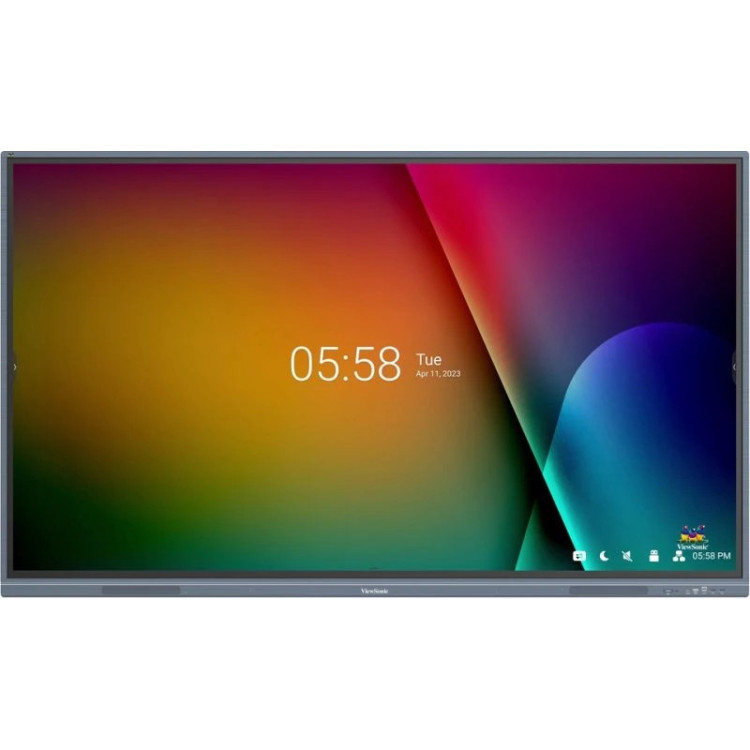 Viewsonic IFP7533-G ecrã de sinalização Plasma interativo 190,5 cm (75") LCD 350 cd m² 4K Ultra HD Preto Ecrã táctil