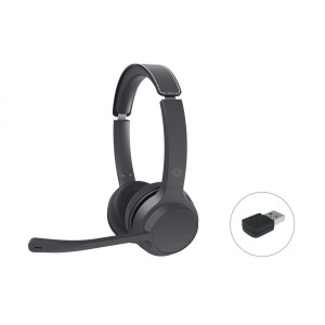 Conceptronic POLONA04BA auscultador Auscultadores Com fios e sem fios Fita de cabeça Chamadas Música USB Type-C Bluetooth Preto
