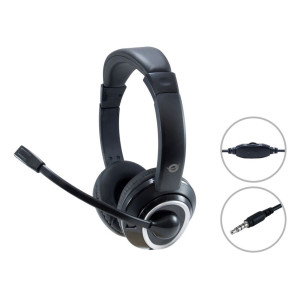 Conceptronic POLONA02B auscultador Auscultadores Com fios Fita de cabeça Jogos Preto 2