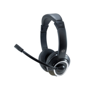Conceptronic POLONA Auscultadores Com fios Fita de cabeça Chamadas Música USB Type-A Preto