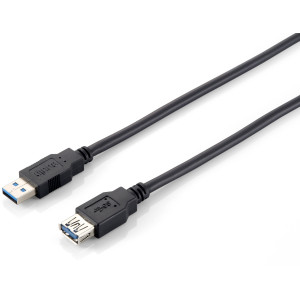 Equip 128398 Cabo de extensão USB 3.0, A M para A F, 2,0 m, 5 Gbps, preto