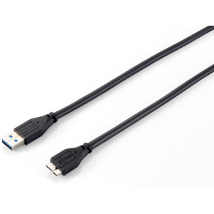 Equip 128397 Cabo USB 3.0 A para Micro-B, M M, 1,8 m, 5 Gbps, preto