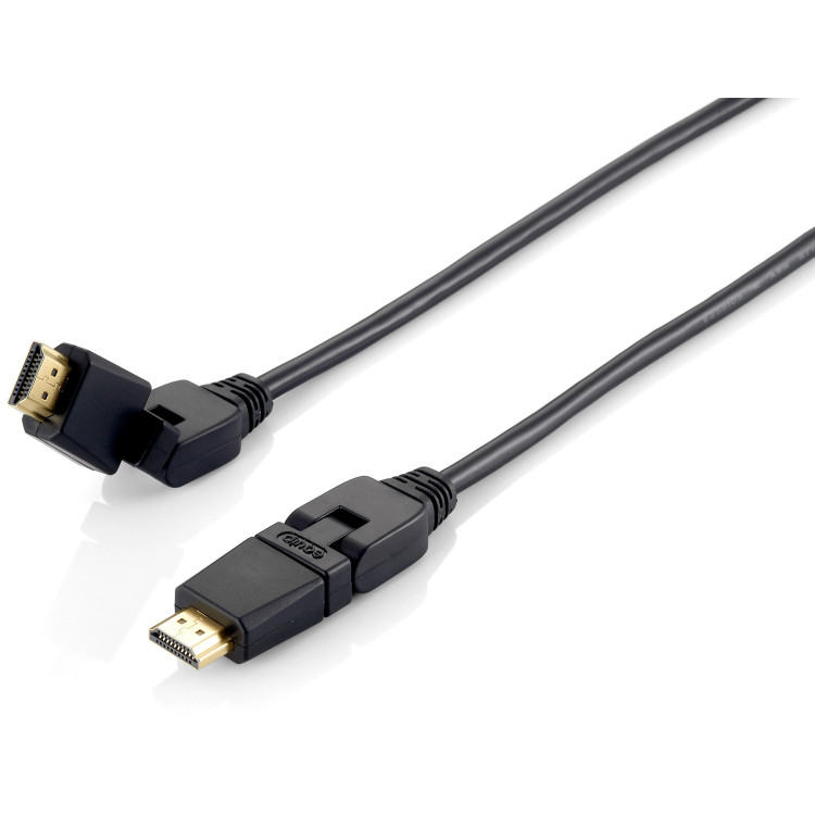 Equip 119362 Cabo HDMI 2.0 giratório, 2,0 m, ficha giratória, 4K 60 Hz