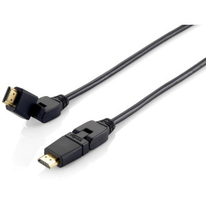 Equip 119365 Cabo HDMI 2.0 giratório, 5,0 m, ficha giratória, 4K 30Hz