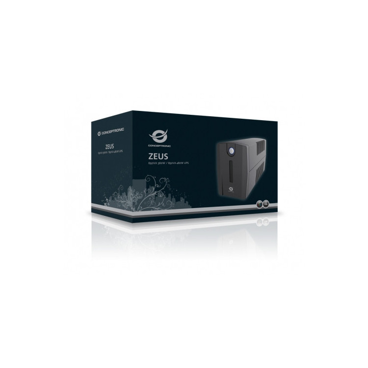 Conceptronic ZEUS01E UPS Linha interativa 0,65 kVA 360 W 4 tomada(s) CA