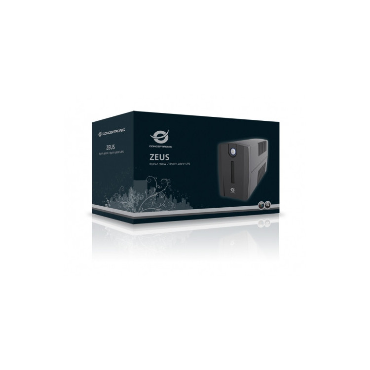 Conceptronic ZEUS02E UPS Linha interativa 0,85 kVA 480 W 4 tomada(s) CA