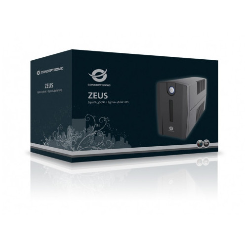Conceptronic ZEUS02E UPS Linha interativa 0,85 kVA 480 W 4 tomada(s) CA Conceptronic ZEUS02E UPS Linha interativa 0,85 kVA 480 W 4 tomada(s) CA