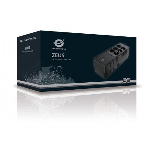 Conceptronic ZEUS05E UPS Em espera (Offline) 0,65 kVA 360 W 6 tomada(s) CA