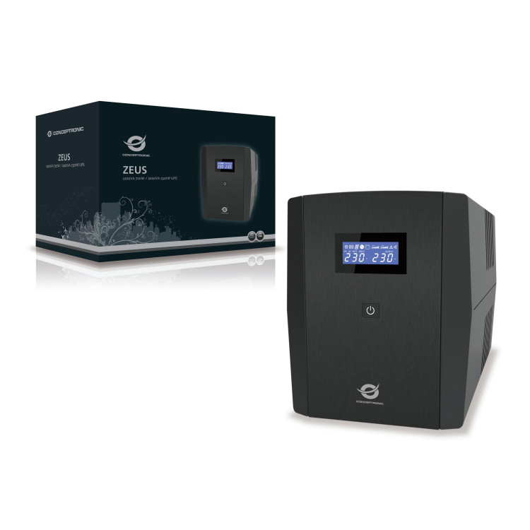 Conceptronic ZEUS03EM UPS Linha interativa 1,2 kVA 720 W 5 tomada(s) CA