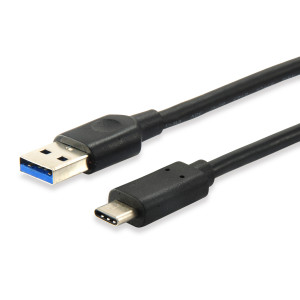 Equip 128345 Cabo USB 3.2 Gen 1 C para A, M M, 0,5 m, 5 Gbps, preto