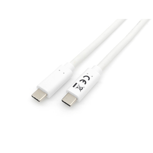 Equip 128361 Cabo USB 3.2 Gen 1 C para C, M M , 1,0 m, PD 60W, 5 Gbps, branco Equip 128361 Cabo USB 3.2 Gen 1 C para C, M M , 1,0 m, PD 60W, 5 Gbps, branco