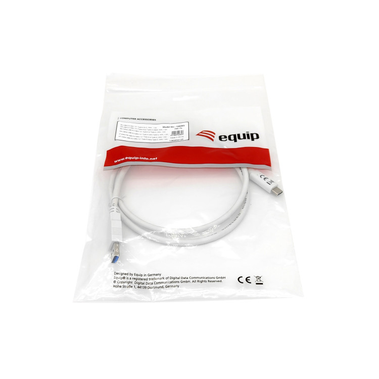 Equip 128363 Cabo USB 3.2 Gen 1 C para A, M M , 1,0 m, 5 Gbps, branco