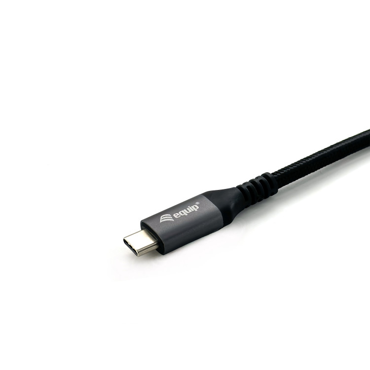 Equip 128370 Cabo de extensão USB 3.2 Gen 2 C para C, M F, 0,5 m, 4K 60 Hz, 10 Gbps, preto