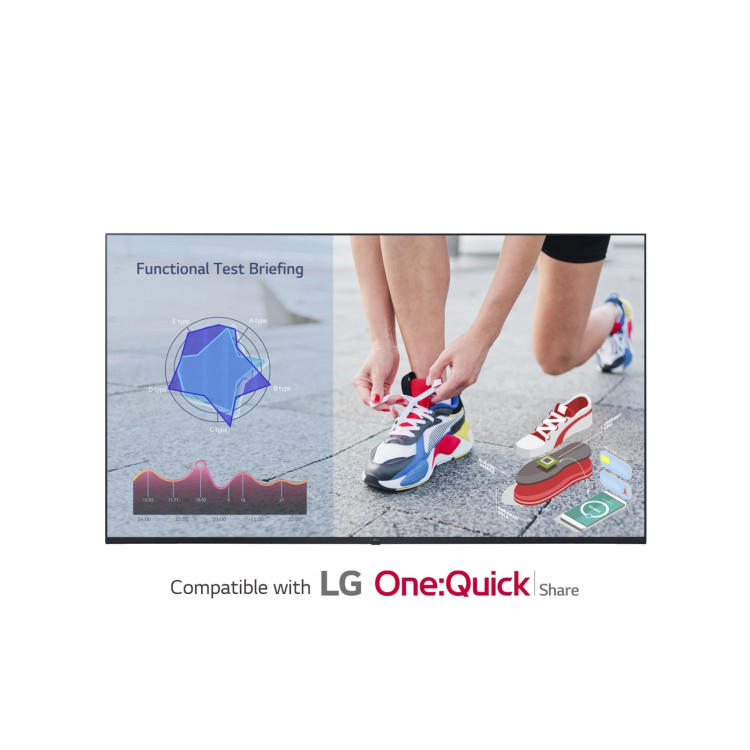 LG 55UL3J-M ecrã de sinalização Plasma digital 139,7 cm (55") LCD Wi-Fi 400 cd m² 4K Ultra HD Azul WebOS 16 7