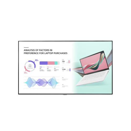 LG 98UH5J-H ecrã de sinalização Plasma digital 2,49 m (98") LCD Wi-Fi 500 cd m² 4K Ultra HD Preto WebOS 24 7