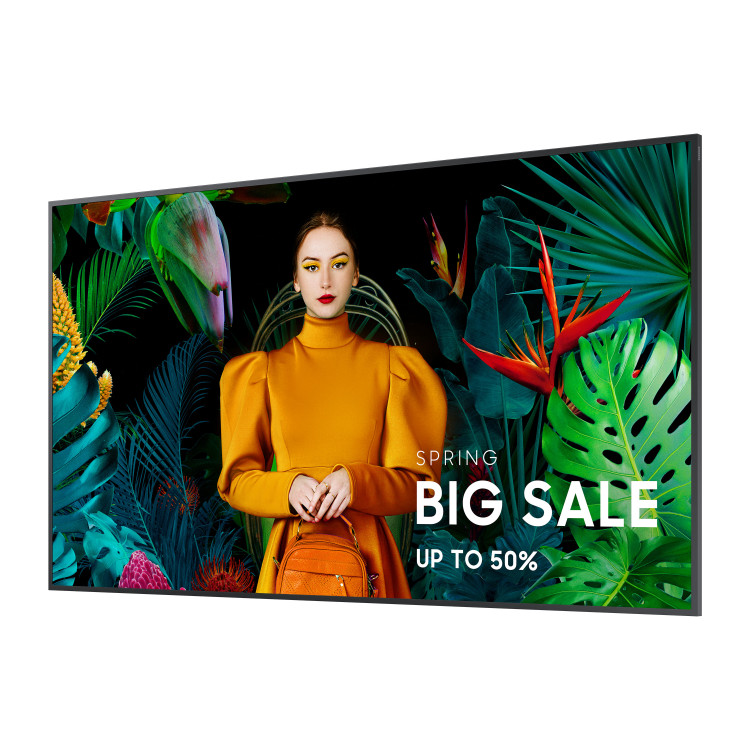 Samsung QB50C Plasma digital 127 cm (50") LCD Wi-Fi 350 cd m² 4K Ultra HD Preto Processador built-in Tizen 16 7