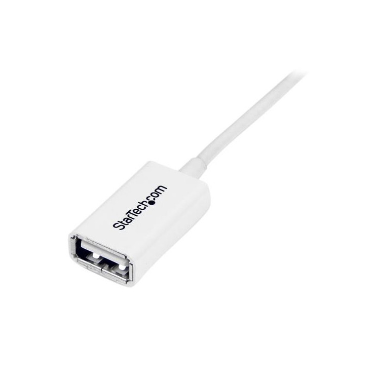 StarTech.com USBEXTPAA1MW cabo USB USB 2.0 1 m USB A Branco