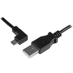 StarTech.com Cabo de carregamento e sincronização Micro-USB M M - Micro-USB de ângulo para a esquerda - 0,25 mm² - 2 m