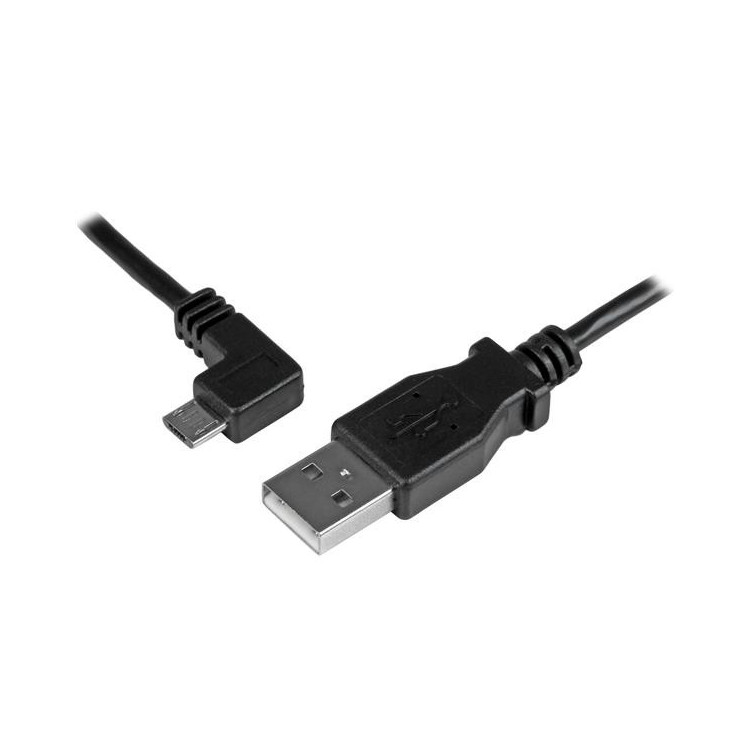 StarTech.com Cabo de carregamento e sincronização Micro-USB M M - Micro-USB de ângulo para a esquerda - 0,25 mm² - 2 m