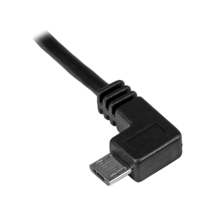 StarTech.com Cabo de carregamento e sincronização Micro-USB M M - Micro-USB de ângulo para a esquerda - 0,25 mm² - 2 m