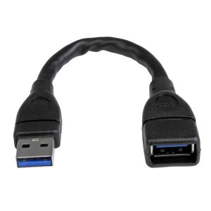 StarTech.com Cabo de extensão USB 3.0 A-para-A - 15 cm, preto