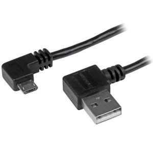 StarTech.com USB2AUB2RA2M cabo USB USB 2.0 2 m USB A Micro-USB B Preto